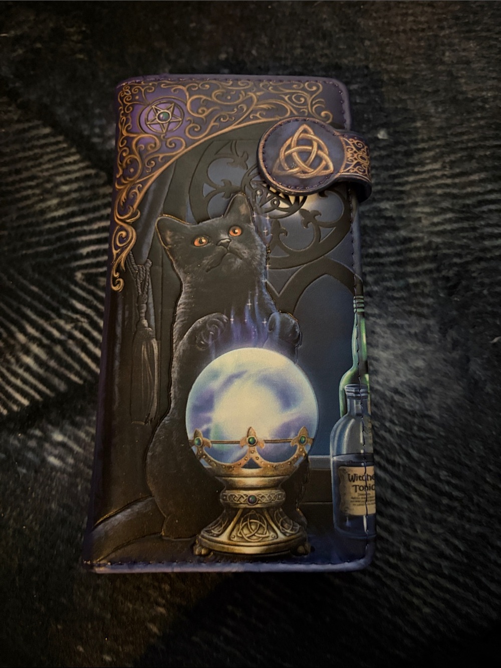 Mystical Black Cat Crystal Ball Wallet
